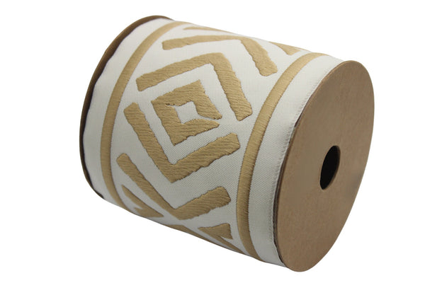 100 mm Embroidered Ribbons (3.93 inch), Jacquard Trims, Sewing Trim, drapery trim, Curtain trims, Jacquard Ribbons, trim for drapery, 207 V2