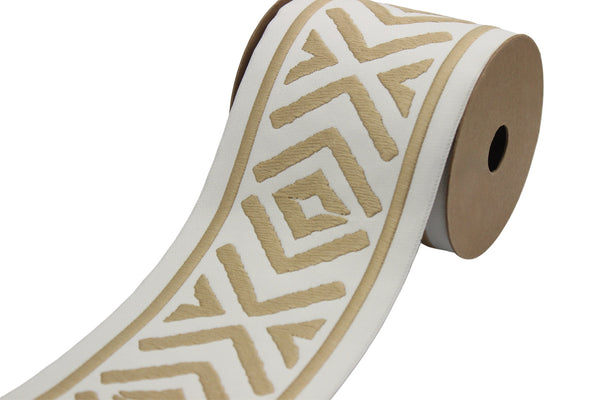 100 mm Embroidered Ribbons (3.93 inch), Jacquard Trims, Sewing Trim, drapery trim, Curtain trims, Jacquard Ribbons, trim for drapery, 207 V2
