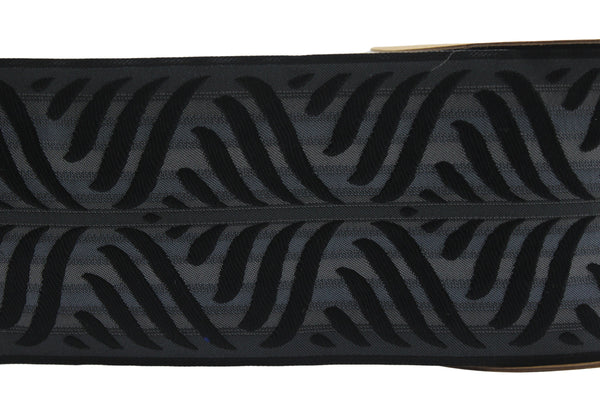 3.93" Leaf Trim Tape, Upholstery Trim, Fabric Trimmings, Drapery Banding Trim Tape, Jacquard Ribbon, curtain trim ideas 214 V7