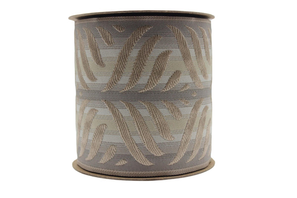 3.93" Leaf Trim Tape, Upholstery Trim, Fabric Trimmings, Drapery Banding Trim Tape, Jacquard Ribbon, curtain trim ideas 214 V2