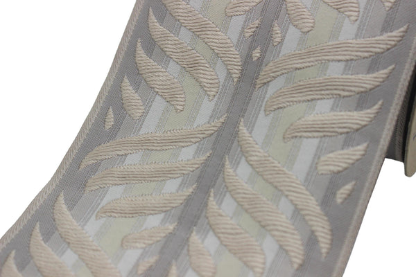 3.93" Leaf Trim Tape, Upholstery Trim, Fabric Trimmings, Drapery Banding Trim Tape, Jacquard Ribbon, curtain trim ideas 214 V2
