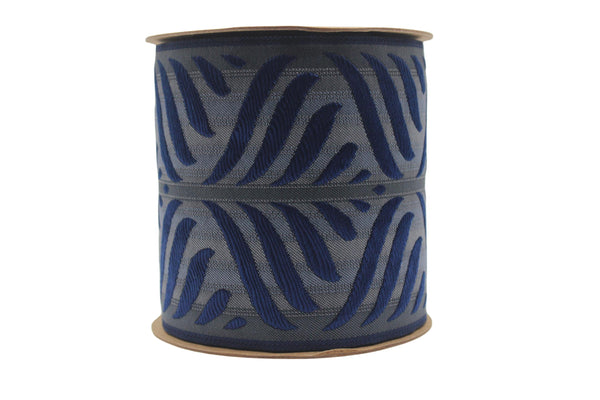 3.93" Leaf Trim Tape, Upholstery Trim, Fabric Trimmings, Drapery Banding Trim Tape, Jacquard Ribbon, curtain trim ideas 214 V6