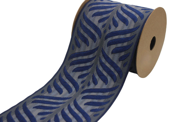3.93" Leaf Trim Tape, Upholstery Trim, Fabric Trimmings, Drapery Banding Trim Tape, Jacquard Ribbon, curtain trim ideas 214 V6