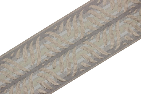 3.93" Leaf Trim Tape, Upholstery Trim, Fabric Trimmings, Drapery Banding Trim Tape, Jacquard Ribbon, curtain trim ideas 214 V2