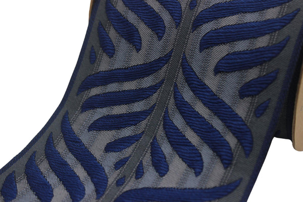 3.93" Leaf Trim Tape, Upholstery Trim, Fabric Trimmings, Drapery Banding Trim Tape, Jacquard Ribbon, curtain trim ideas 214 V6