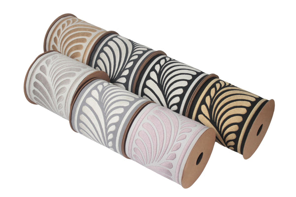 3.9" Drapery Trim Tape, Embroidery Trim Jacquard Ribbon, Drapery trim, Curtain trims, Sewing Trim, Curtains, Drapery Banding 210 V2