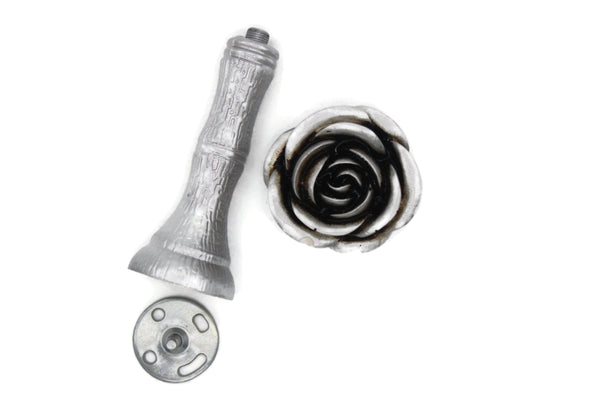 Rose Curtain Holders, Silver Ties, Vintage Curtain Holder, Curtain Pull Back, Curtain Hook Back, Curtain Loop