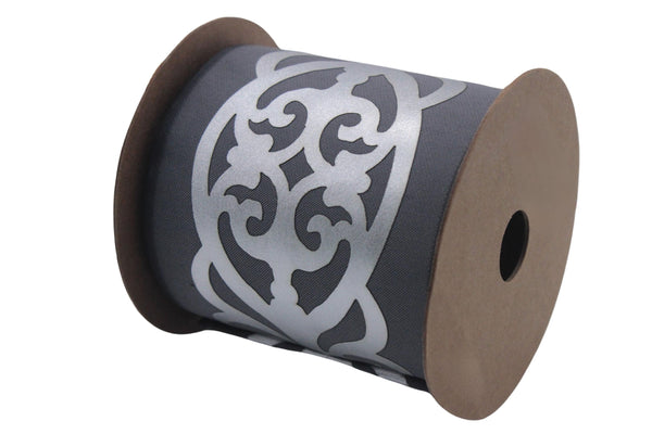 100 mm Embroidered Ribbons (3.93 inc), Jacquard Trims, Sewing Trim, drapery trim, Curtain trims, Jacquard Ribbon, trim for drapery, K1101 V5