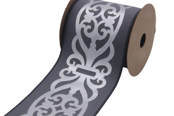100 mm Embroidered Ribbons (3.93 inc), Jacquard Trims, Sewing Trim, drapery trim, Curtain trims, Jacquard Ribbon, trim for drapery, K1101 V5
