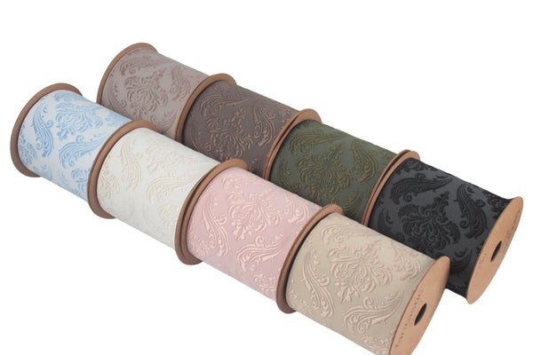 3.93" Embroidery Curtain Trim, Green Jacquard Ribbon for Curtains, Drapery Banding, Drapery Trim Tape, Woven Border 213 V7