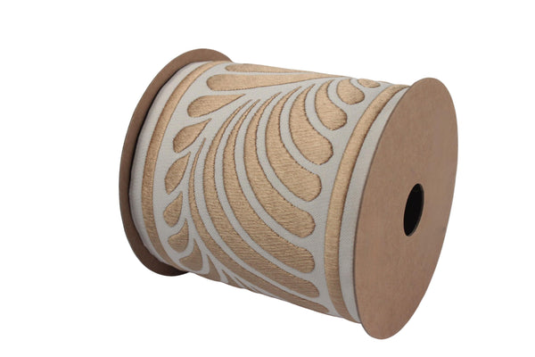 3.9" Drapery Trim Tape, Embroidery Trim Jacquard Ribbon, Drapery trim, Curtain trims, Sewing Trim, Curtains, Drapery Banding 210 V4