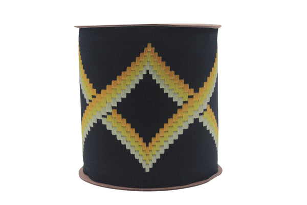 3.9" Drapery Trim Tape, Embroidery Trim Jacquard Ribbon, Drapery trim, Curtain trims, Sewing Trim, Curtains, Drapery Banding 201 V8