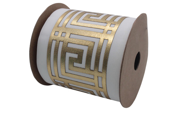 3.9" Drapery Trim Tape, Embroidery Trim Jacquard Ribbon, Drapery trim, Curtain trims, Sewing Trim, Curtains, Drapery Banding K1102 V2