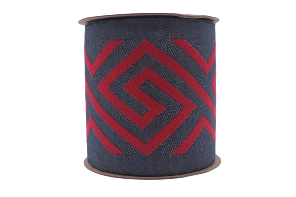 3.9" Drapery Trim Tape, Embroidery Trim Jacquard Ribbon, Drapery trim, Curtain trims, Sewing Trim, Curtains, Drapery Banding 174 V5