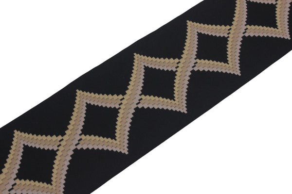 3.9" Drapery Trim Tape, Embroidery Trim Jacquard Ribbon, Drapery trim, Curtain trims, Sewing Trim, Curtains, Drapery Banding 201 V5