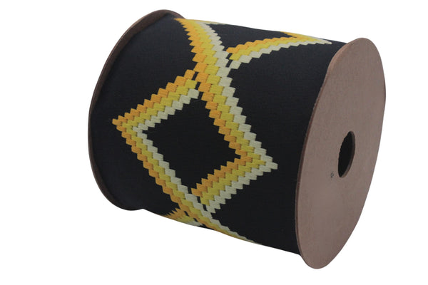 3.9" Drapery Trim Tape, Embroidery Trim Jacquard Ribbon, Drapery trim, Curtain trims, Sewing Trim, Curtains, Drapery Banding 201 V8