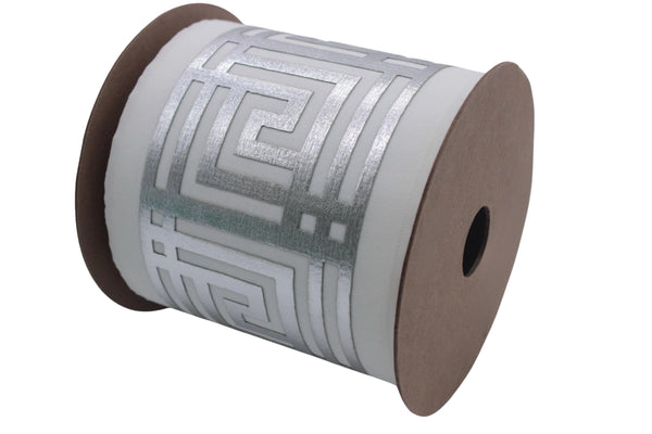3.9" Drapery Trim Tape, Embroidery Trim Jacquard Ribbon, Drapery trim, Curtain trims, Sewing Trim, Curtains, Drapery Banding K1102 V1