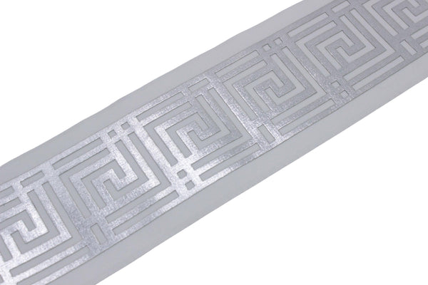 3.9" Drapery Trim Tape, Embroidery Trim Jacquard Ribbon, Drapery trim, Curtain trims, Sewing Trim, Curtains, Drapery Banding K1102 V1