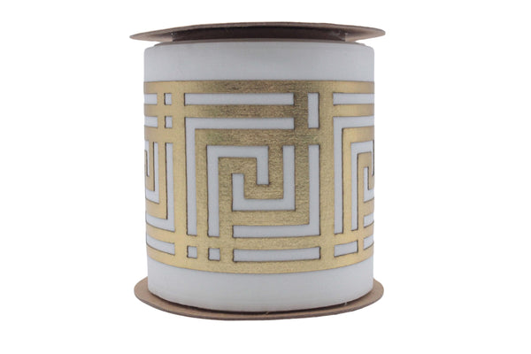 3.9" Drapery Trim Tape, Embroidery Trim Jacquard Ribbon, Drapery trim, Curtain trims, Sewing Trim, Curtains, Drapery Banding K1102 V2
