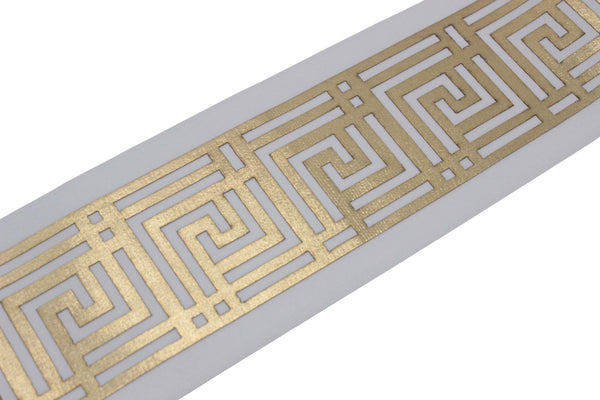 3.9" Drapery Trim Tape, Embroidery Trim Jacquard Ribbon, Drapery trim, Curtain trims, Sewing Trim, Curtains, Drapery Banding K1102 V2