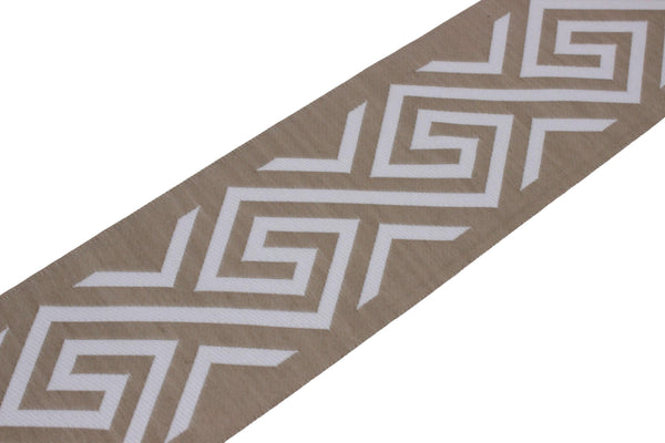 3.9" Drapery Trim Tape, Embroidery Trim Jacquard Ribbon, Drapery trim, Curtain trims, Sewing Trim, Curtains, Drapery Banding 174 V1