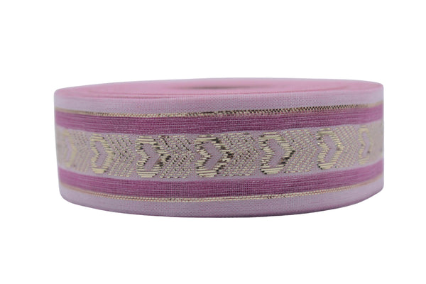 1.02" Heart Jacquard Ribbon Trim (26 mm), Woven Border, Upholstery Fabric, Webbing Trim Costume Design 26332