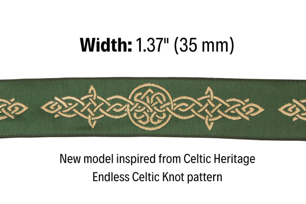 Endless Celtic Knot Trim by the Yard, Woven Jacquard Ribbon for Costumes, Pick your Color, LARP, Sewing, DIY Crafts, Medieval Trim Supply
