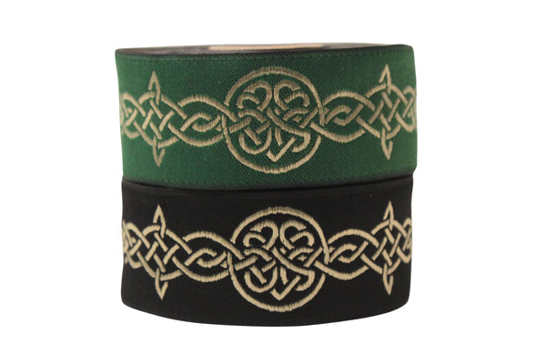 Endless Celtic Knot Trim by the Yard, Woven Jacquard Ribbon for Costumes, Pick your Color, LARP, Sewing, DIY Crafts, Medieval Trim Supply