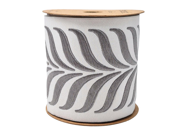 Embroidered Curtain Trim Ribbon 3.9”, Botanical Leaf Curtain Edge Trim Fabric Tape for Drapery, Choose the Color Upholstery & Home Decor 220