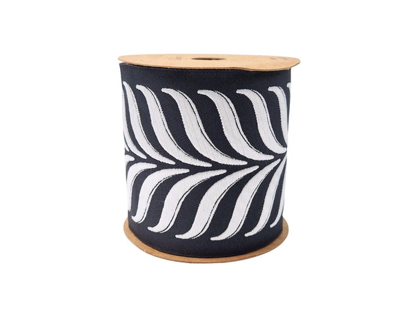 Embroidered Curtain Trim Ribbon 3.9”, Botanical Leaf Curtain Edge Trim Fabric Tape for Drapery, Choose the Color Upholstery & Home Decor 220