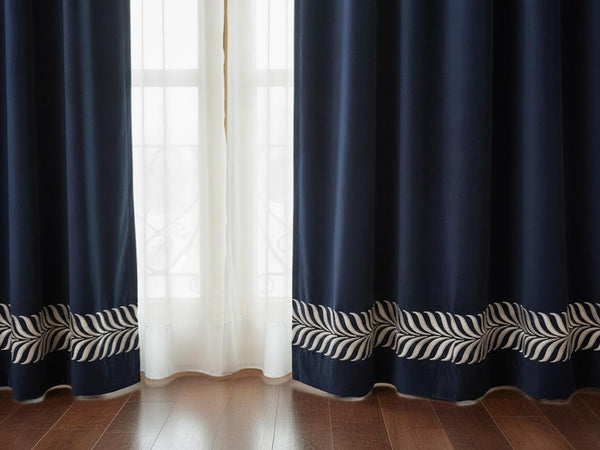 Embroidered Curtain Trim Ribbon 3.9”, Botanical Leaf Curtain Edge Trim Fabric Tape for Drapery, Choose the Color Upholstery & Home Decor 220