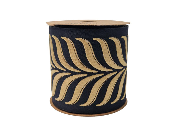 Embroidered Curtain Trim Ribbon 3.9”, Botanical Leaf Curtain Edge Trim Fabric Tape for Drapery, Choose the Color Upholstery & Home Decor 220