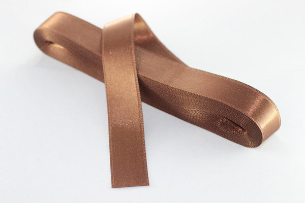 10 meters (10.90 yrds) Brown Satin Ribbon, Double Sided Ribbon, Silky Ribbon, Satin Ribbons, head ribbon, gift ribbon, wedding ribbon, STNR