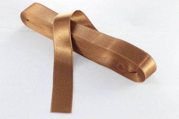 10 meters (10.90 yrds)  Caramel Satin Ribbon, Double Sided Ribbon, Silk Ribbon, Satin Ribbons, double faced Ribbon, premium ribbons, STNR