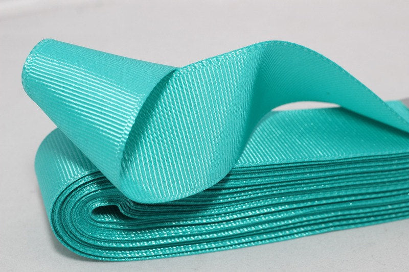 Strong Ribbon 10 meters 10.93 yrds - 10/20/30/40mm Turquasie Grosgrain Ribbon - Ribb ...