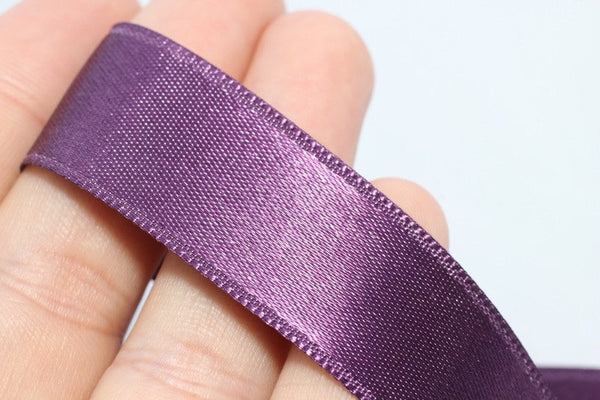 10 meters (10.90 yrds) Dark Purple Satin Ribbon, Double Sided Ribbon, Silky Ribbon, Satin Ribbons, wedding ribbon, double faced Ribbon, STNR