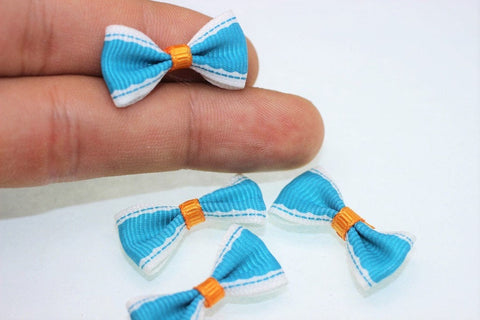 10 pcs Bow Tie Clasp - Grosgain Bow Tie - Bow Tie Ribbon - Colorful Bow Tie -25mm x 15 mm- Trimming Mini Bow Tie - Sewing Supplies