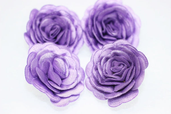 10 pcs Satin Lilac Flower - 30 mm Decorative Satin Flower - Wedding Accessories - Do it yourself project - Sewing Supplies