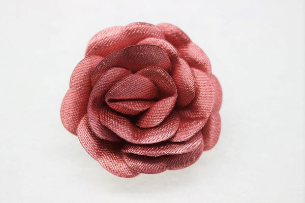 10 pcs Satin Vermillion Flower - 30 mm Decorative Satin Flower - Wedding Accessories - Do it yourself project - Sewing Supplies