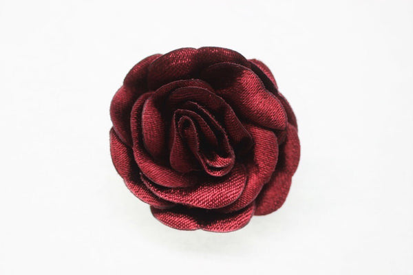 10 pcs Satin Claret Red Flower - 30 mm Decorative Satin Flower - Wedding Accessories - Do it yourself project - Sewing Supplies