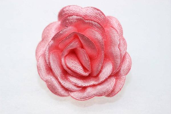 10 pcs Satin Gispy Pink Flower - 30 mm Decorative Satin Flower - Wedding Accessories - Do it yourself project - Sewing Supplies