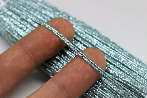 Soutache Cord - Metallic Blue Braid Cord - 2 mm Twisted Cord - Soutache Trim - Jewelry Cord - Soutache Jewelry - Soutache Supplies