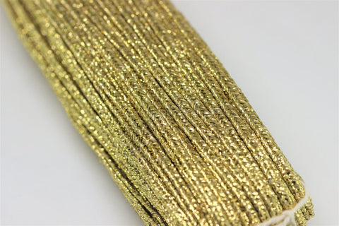 Soutache Cord - Metallic Golden Braid Cord - 2 mm Twisted Cord - Soutache Trim - Jewelry Cord - Soutache Jewelry - Soutache Supplies