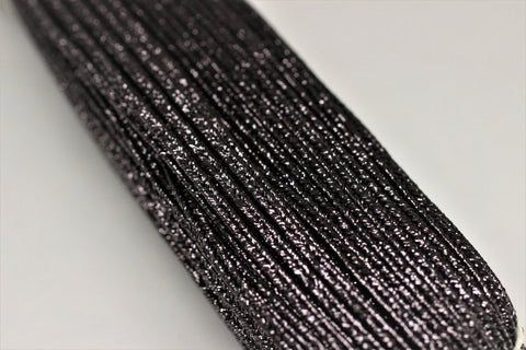 Soutache Cord - Metallic Black Braid Cord - 2 mm Twisted Cord - Soutache Trim - Jewelry Cord - Soutache Jewelry - Soutache Supplies