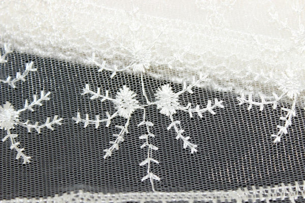 90 mm off White Organza Lace trim, embroidered lace fabric , 3.50 inches lace trim ,Organza Lace , White Lace Trim , Tulle Lace Trim