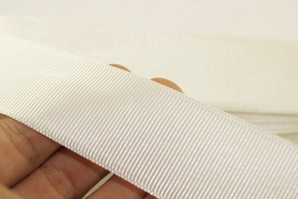 10 meters 10.93 yrds 10/20/30/40mm Ivory Grosgrain Ribbon, Ivory ribbo ...