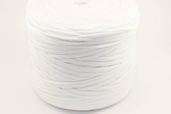 White T-shirt Yarn, Cotton Yarn, Recyled Fabric yarn, home textile yarn, crochet yarn, basket yarn, fabric yarn, DIY mask part