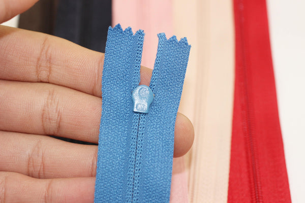 10 pcs Blue Zippers, 18-60cm (7-23inches) zipper, dress zipper, zipper for skirt, lightweight zipper, dress zipper, zippers
