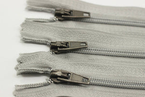 10 pcs Gray Zippers, 18-60cm (7-23inches) zipper, dress zipper, zipper for skirt, lightweight zipper, dress zipper, zippers