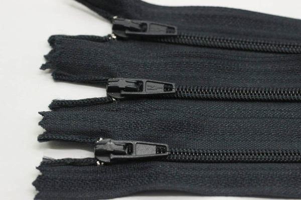 10 pcs Black Zippers, 18-60cm, (7-23inc) zipper, pants zipper, zipper for pants, zipper, bag zipper, zippers, wallet zipper,